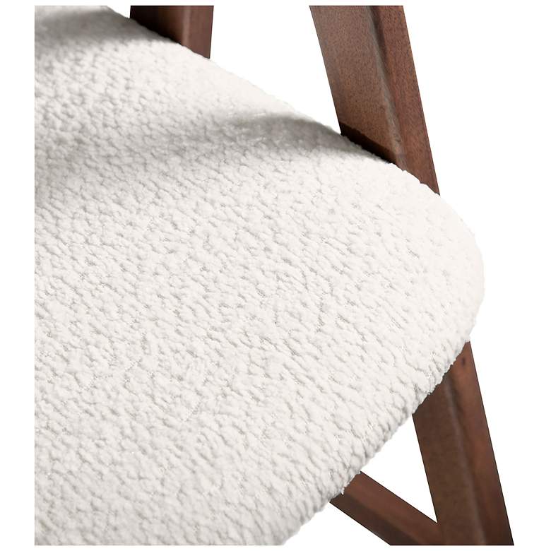Image 6 Pearlcrest Walnut Boucle Fabric Counter Height Dining Chair Set of 2 more views