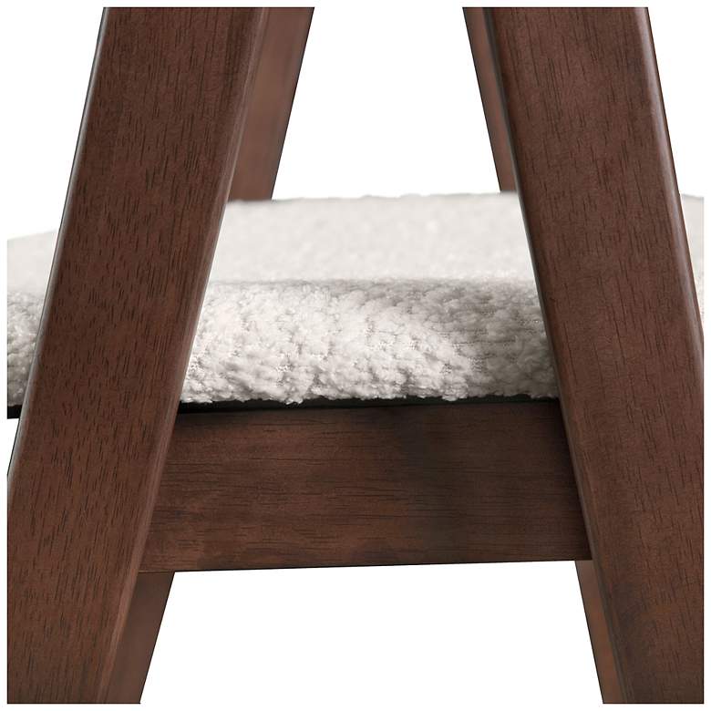Image 7 Pearlcrest Walnut Boucle Fabric Counter Height Dining Chair Set of 2 more views