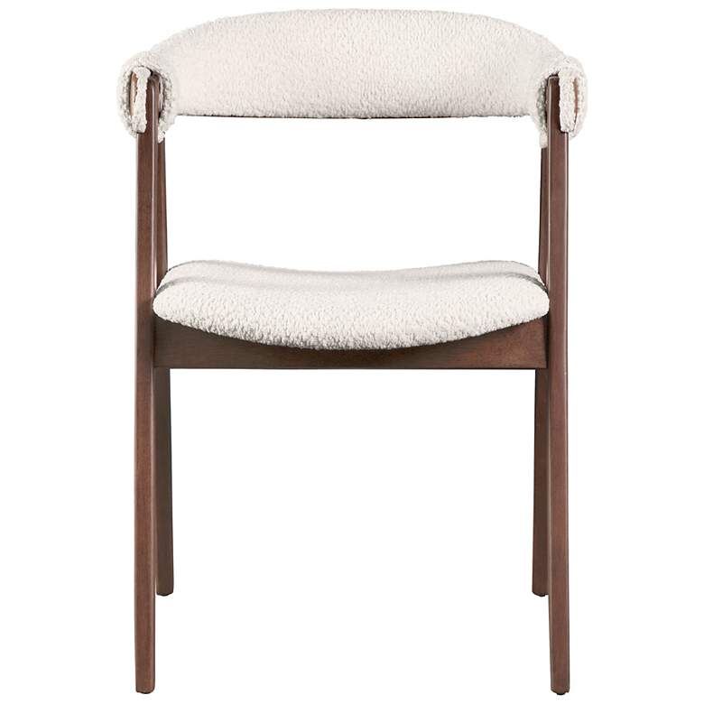Image 4 Pearlcrest Walnut Boucle Fabric Dining Chair Set of 2 more views