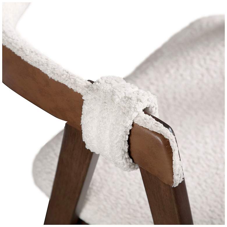 Image 6 Pearlcrest Walnut Boucle Fabric Dining Chair Set of 2 more views