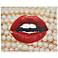 Pearls and Lips 20" x 16" Canvas Wall Art