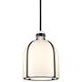 1_Pearson 12 1/4" Wide Black with Opal Glass Pendant Light