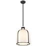 5_Pearson 12 1/4" Wide Black with Opal Glass Pendant Light more views