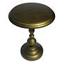 2_Pearson 18 1/2" Wide Antique Brass Round Accent Table more views