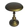 3_Pearson 18 1/2" Wide Antique Brass Round Accent Table more views