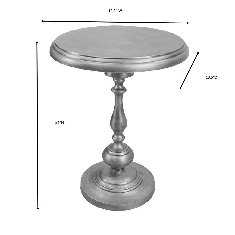 Image 5 Pearson 18 1/2" Wide Antique Brass Round Accent Table more views