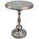 Pearson 18 1/2" Wide Antique Nickle Round Accent Table