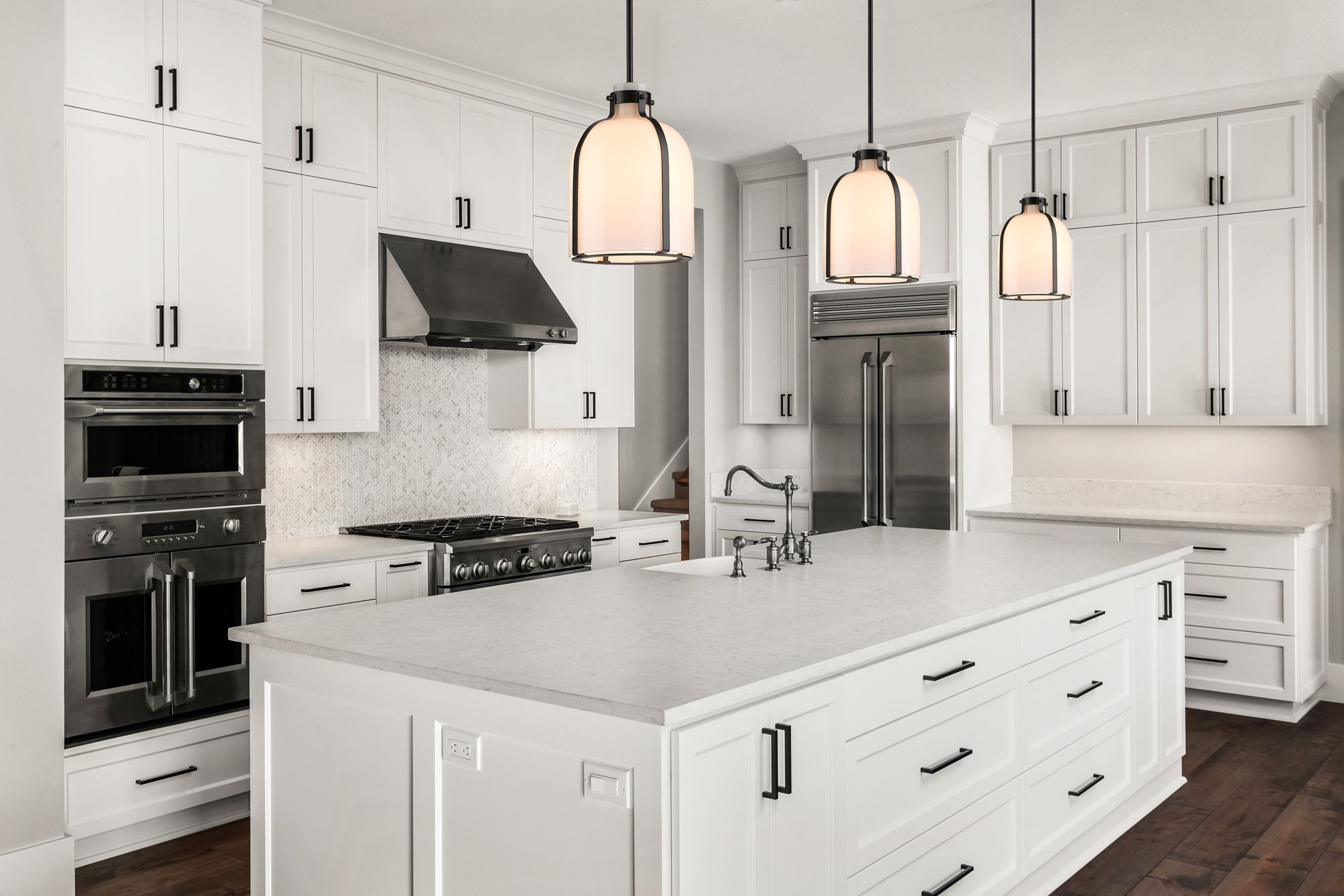 Image 3 Pearson 9 3/4" Wide Matte Black and Opal Glass Mini Pendant more views