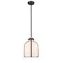 4_Pearson 9 3/4" Wide Matte Black and Opal Glass Mini Pendant more views