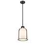 5_Pearson 9 3/4" Wide Matte Black and Opal Glass Mini Pendant more views