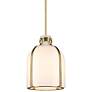 1_Pearson 9 3/4" Wide Rubbed Brass Mini Pendant w/ Opal Glass