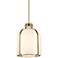 Pearson 9 3/4" Wide Rubbed Brass Mini Pendant w/ Opal Glass