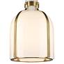 2_Pearson 9 3/4" Wide Rubbed Brass Mini Pendant w/ Opal Glass more views
