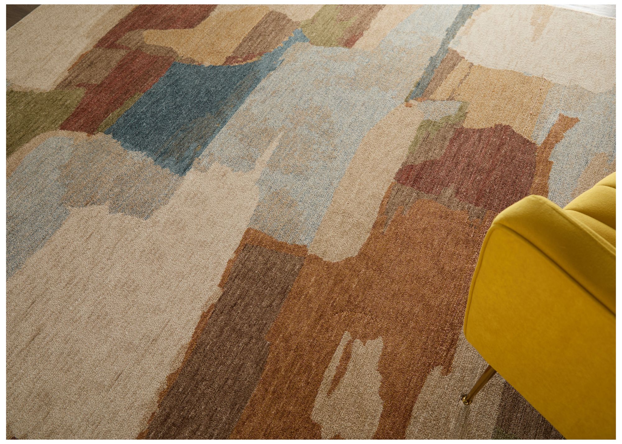 Image 2 Pearson Abstract Indoor Blue Area Rug 39SDF 2' x 3' more views
