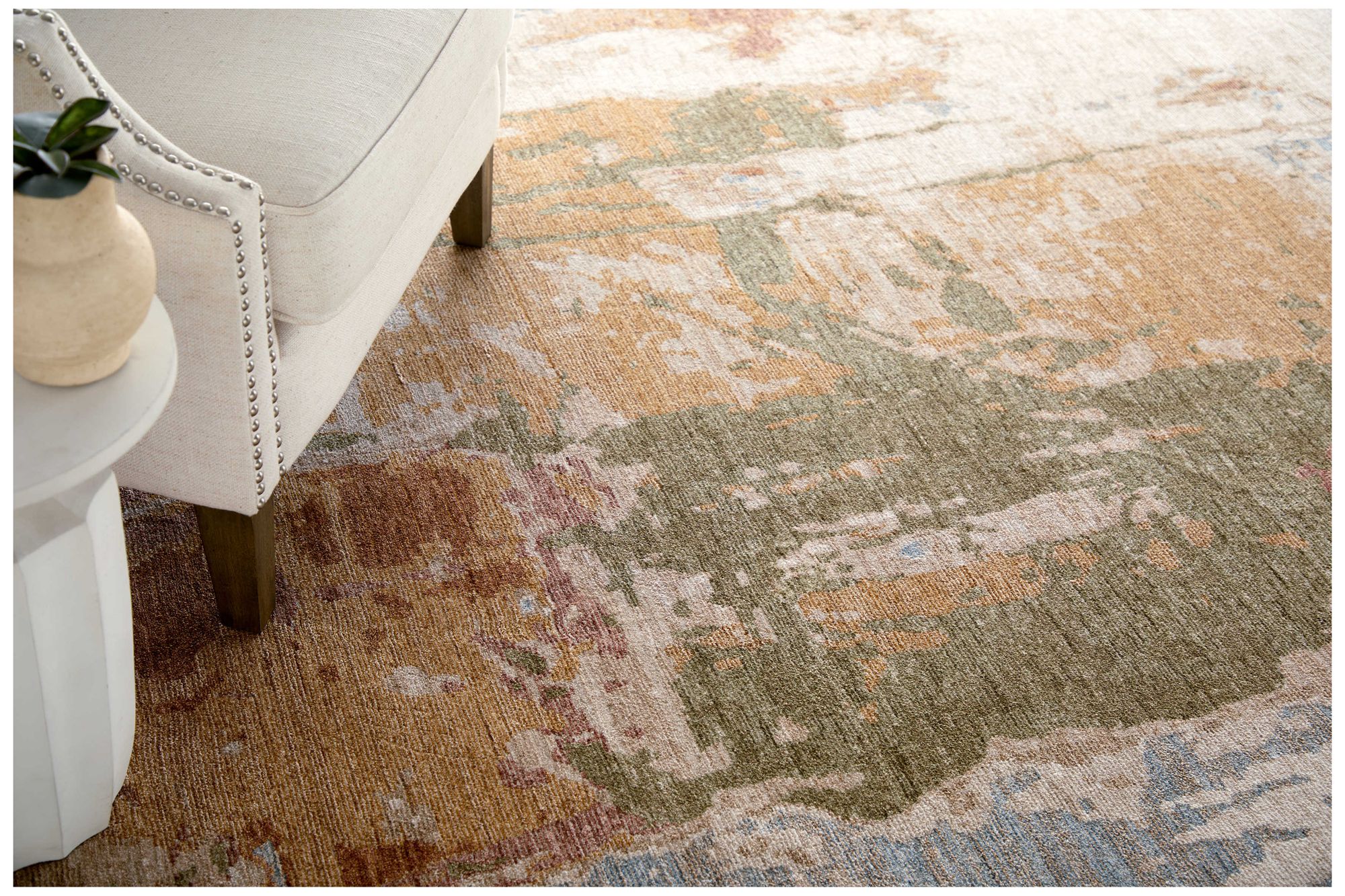 Image 2 Pearson Abstract Indoor Ivory Area Rug 39SRF 2' x 3' more views