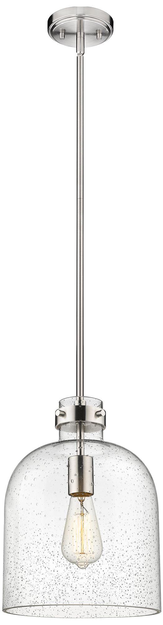 Pearson by Z-Lite Brushed Nickel 9.5 inch 1 Light Pendant