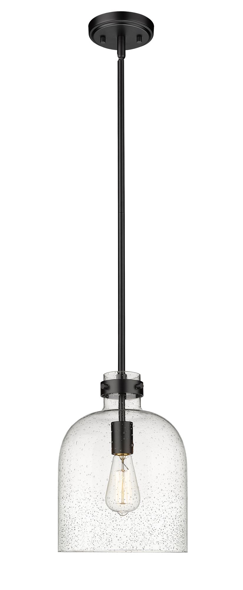 Image 4 Pearson by Z-Lite Matte Black 9.5 inch 1 Light Pendant more views