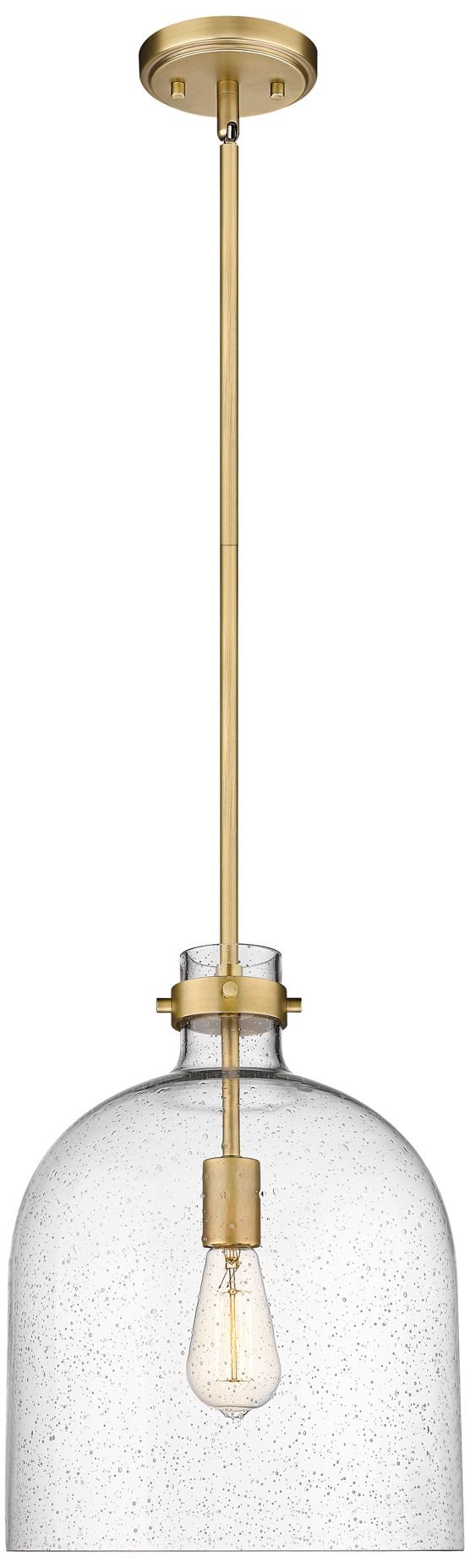 Image 4 Pearson by Z-Lite Rubbed Brass 12 inch 1 Light Pendant more views