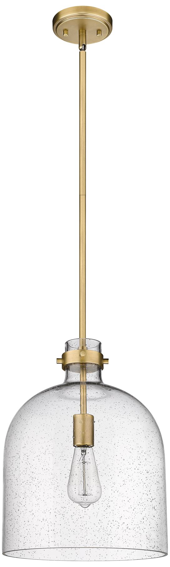 Image 7 Pearson by Z-Lite Rubbed Brass 12 inch 1 Light Pendant more views