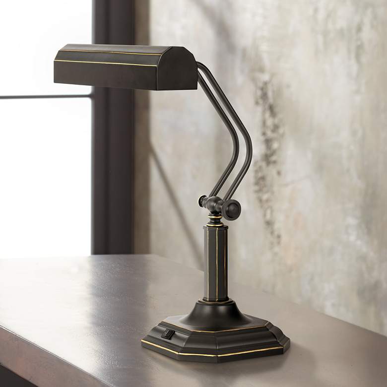 Image 1 Pearson LED Dark Bronze Adjustable Piano Desk Lamp