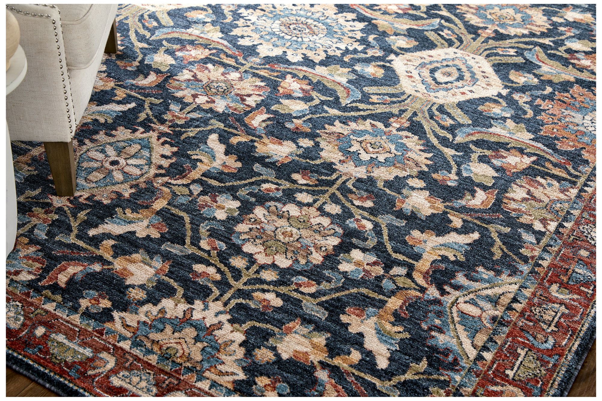 Image 2 Pearson Medallion Indoor Blue Area Rug 39SGF 2'-6" x 7'-3" more views