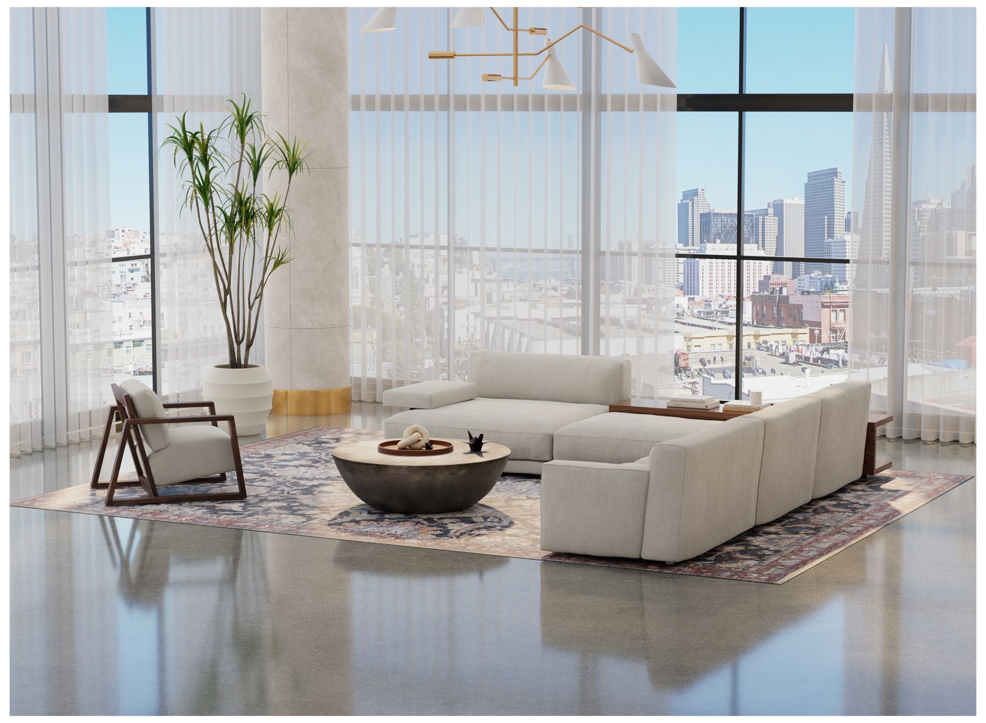 Image 3 Pearson Medallion Indoor Blue Area Rug 39SGF 2' x 3' more views