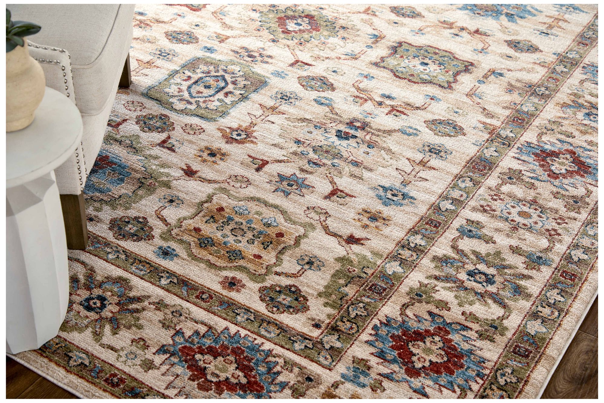 Image 2 Pearson Oriental Indoor Ivory Area Rug 39SUF 5' x 7'-6" more views
