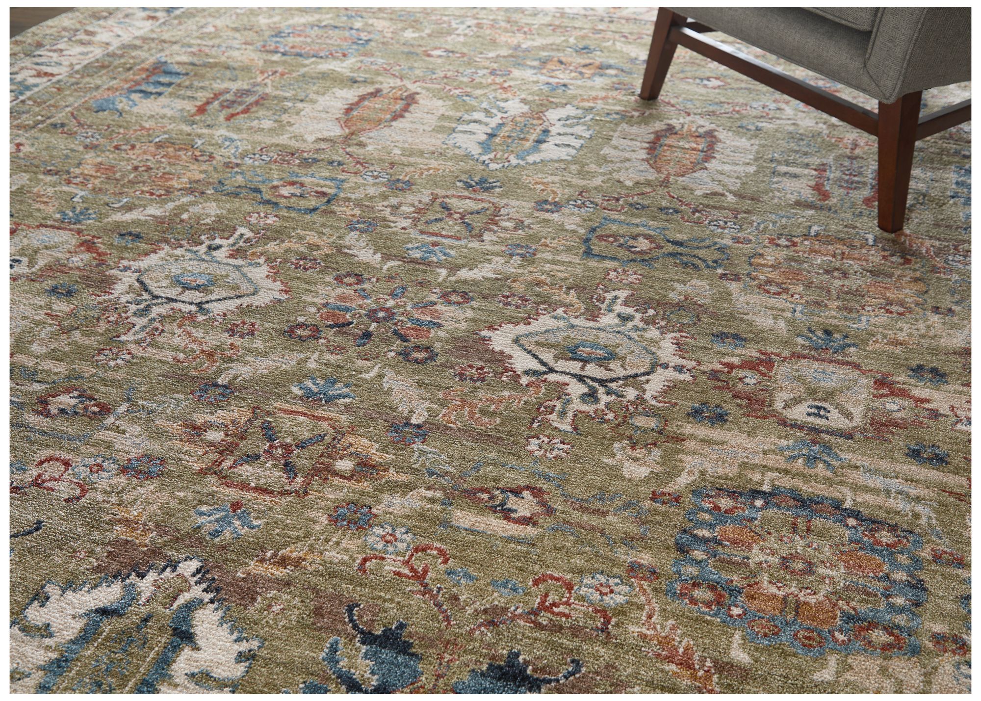 Image 2 Pearson Persian Indoor Green Area Rug 39SJF 2'-6" x 7'-3" more views