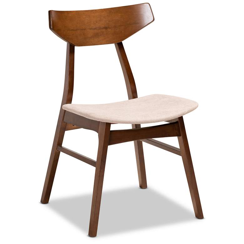 Image 2 Pearson Walnut and Beige 5-Piece Dining Table and Chair Set more views