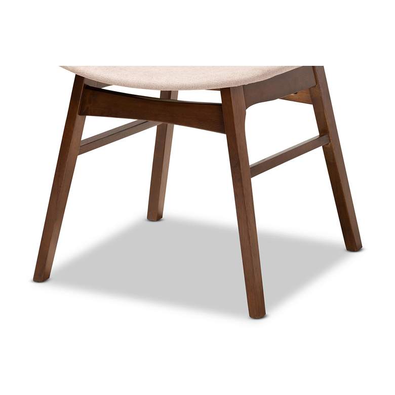 Image 6 Pearson Walnut and Beige 5-Piece Dining Table and Chair Set more views