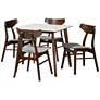 1_Pearson Walnut and Gray 5-Piece Dining Table and Chair Set