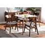 Pearson Walnut and Gray 5-Piece Dining Table and Chair Set