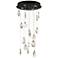 Pebble 21 3/4" Wide Black and Gold LED Multi-Light Pendant