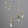 4_Pebble 21 3/4" Wide Black and Gold LED Multi-Light Pendant more views