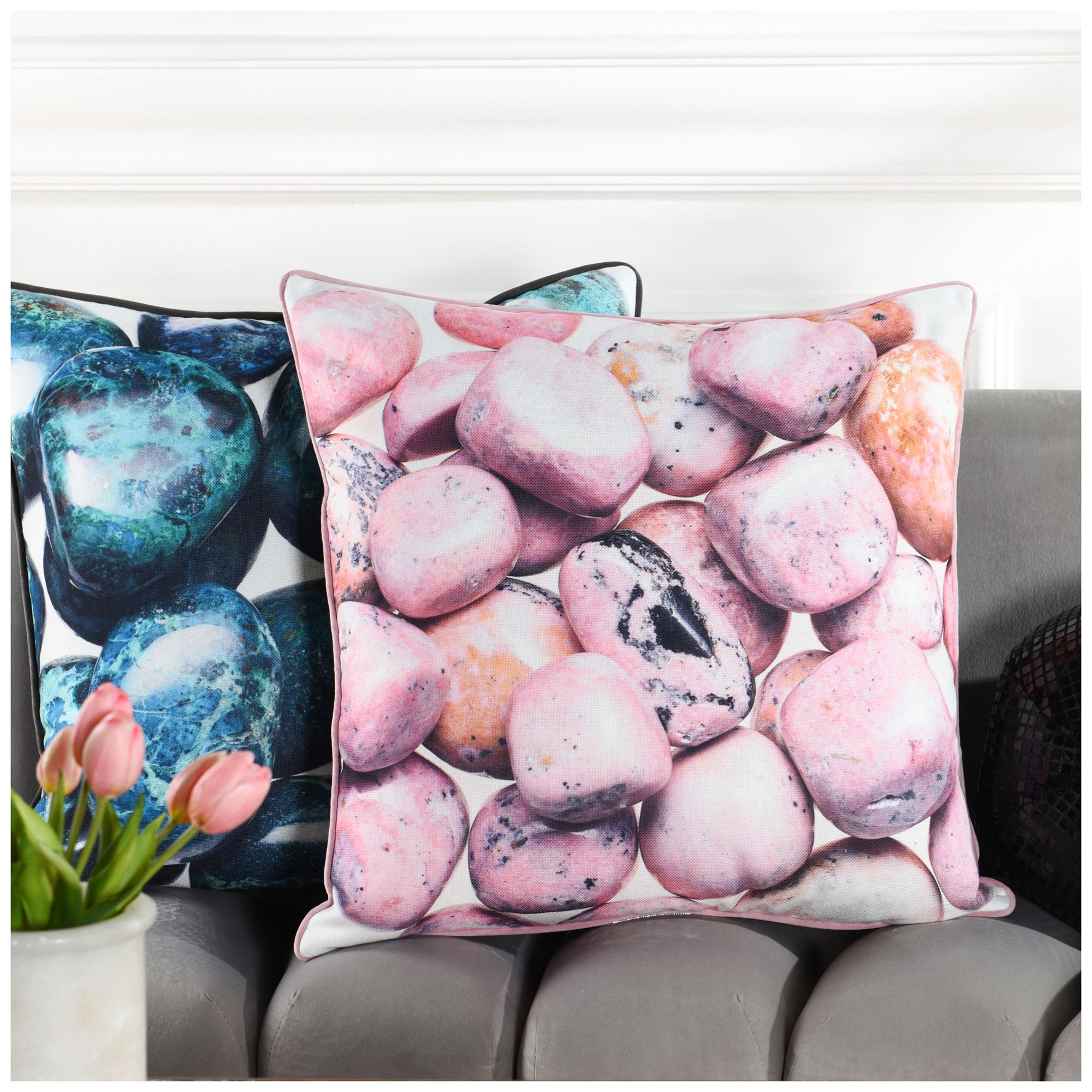 Image 6 Pebble 24 x 6 Pink Pillow more views