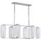 Pebble 53 1/4"W Polished Nickel 6-Light Linear Pendant Light