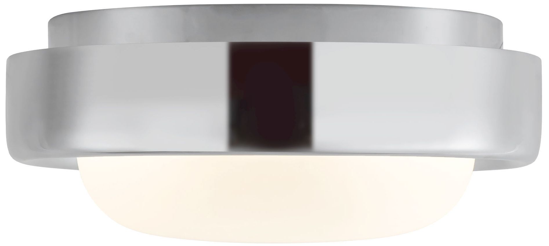 Pebble 8-in Chrome dimmable LED Flush Mount