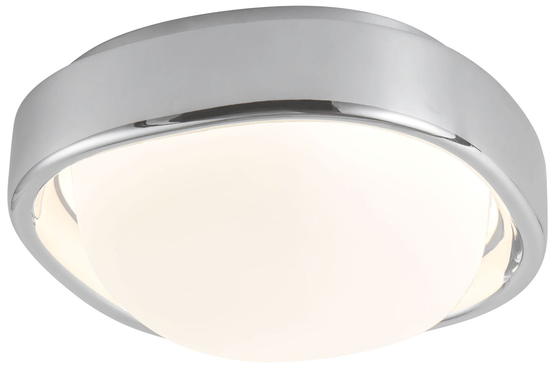 Image 3 Pebble 8-in Chrome dimmable LED Flush Mount more views