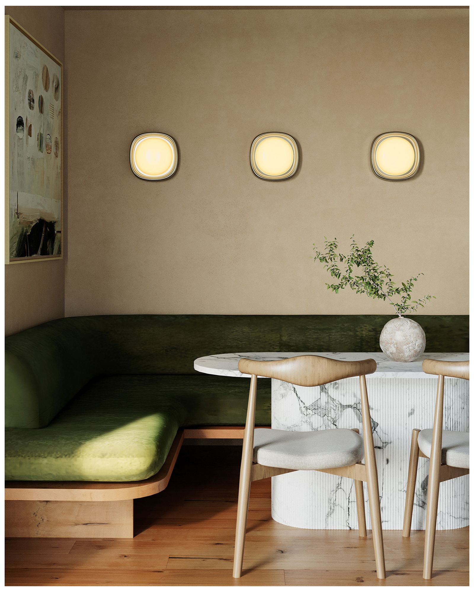Image 7 Pebble 8-in Chrome dimmable LED Flush Mount more views