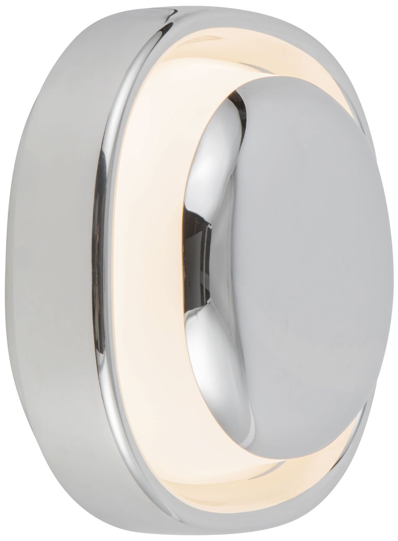 Image 3 Pebble 8-in Chrome dimmable LED Wall Sconce more views