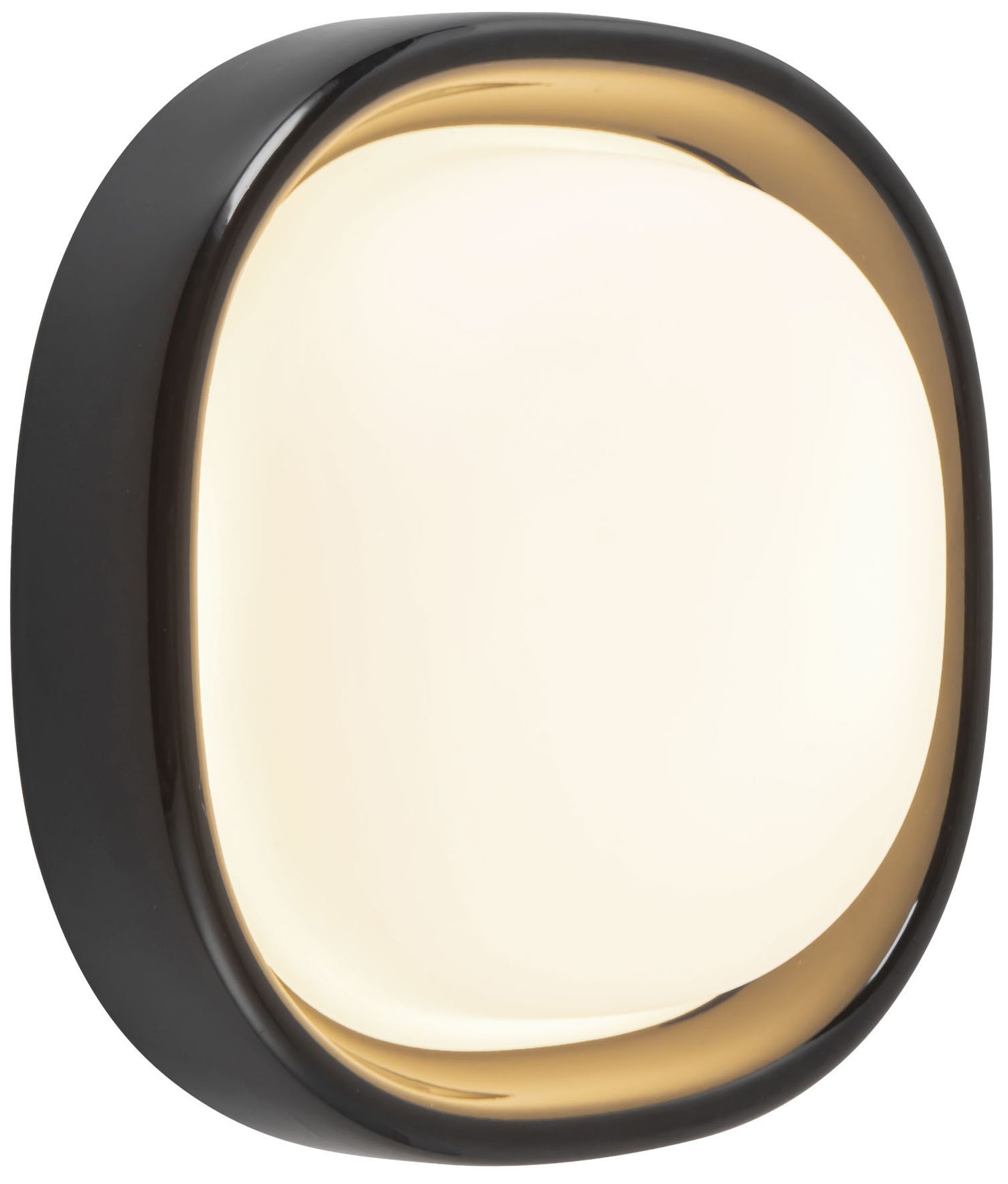 Image 5 Pebble 8-in Glossy Black dimmable LED Flush Mount more views