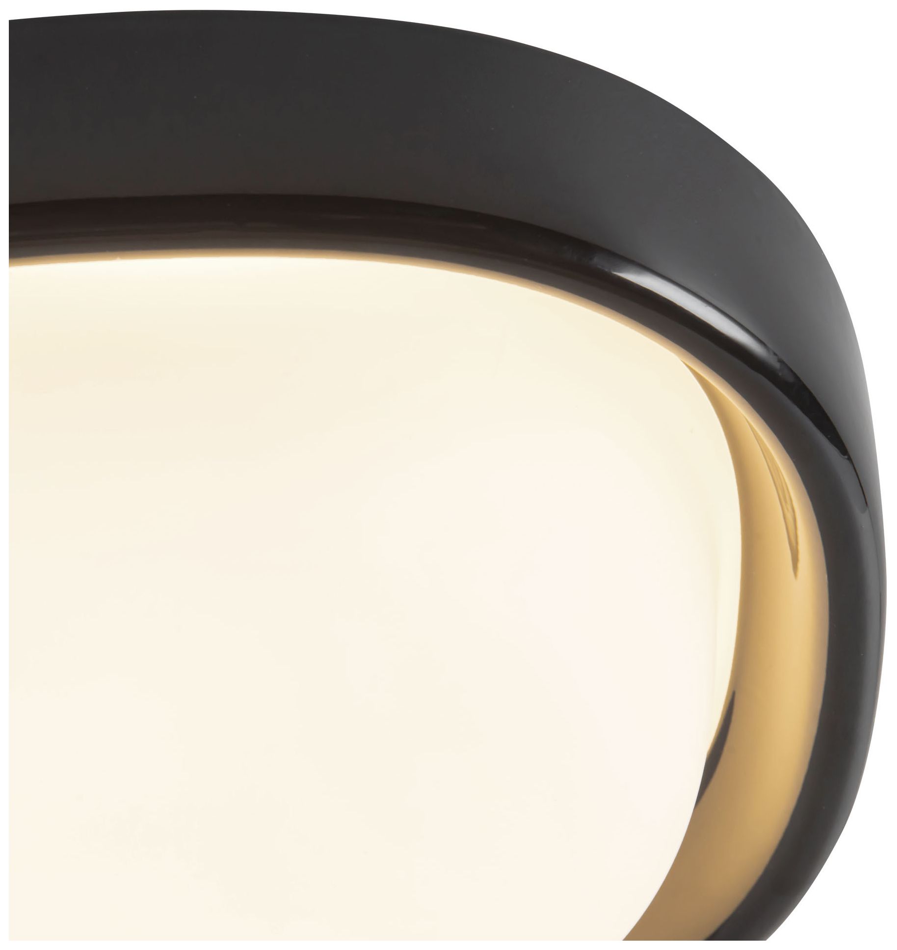 Image 6 Pebble 8-in Glossy Black dimmable LED Flush Mount more views