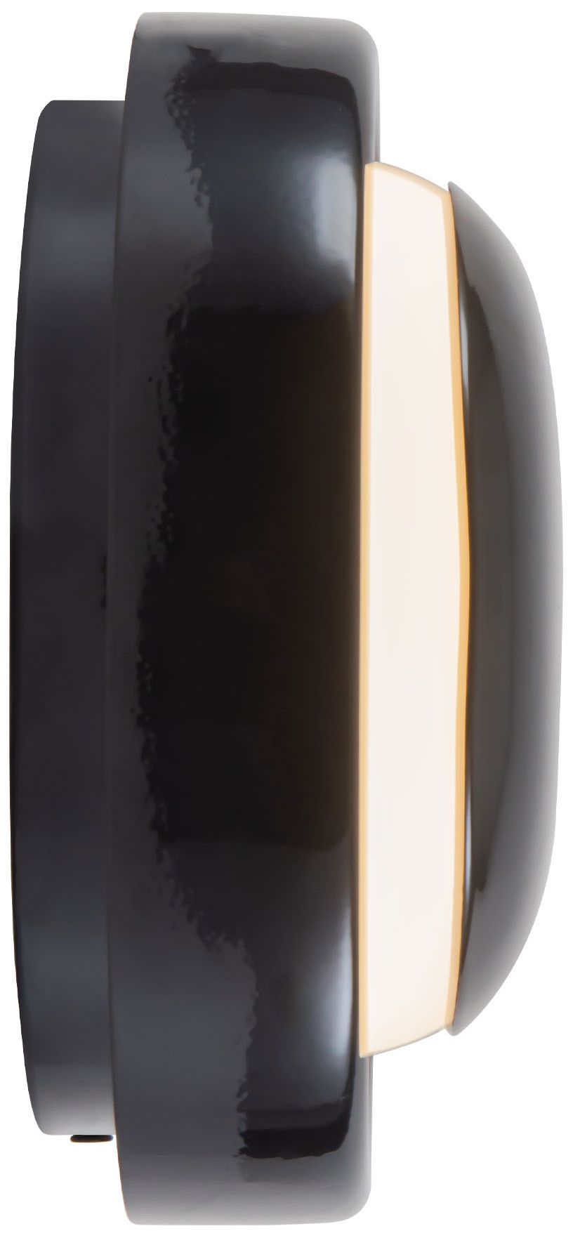 Image 4 Pebble 8-in Glossy Black dimmable LED Wall Sconce more views