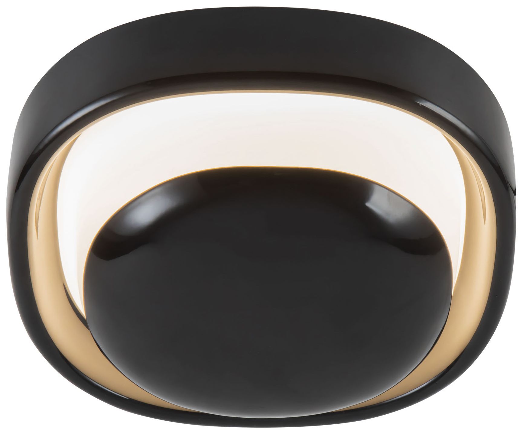 Image 6 Pebble 8-in Glossy Black dimmable LED Wall Sconce more views