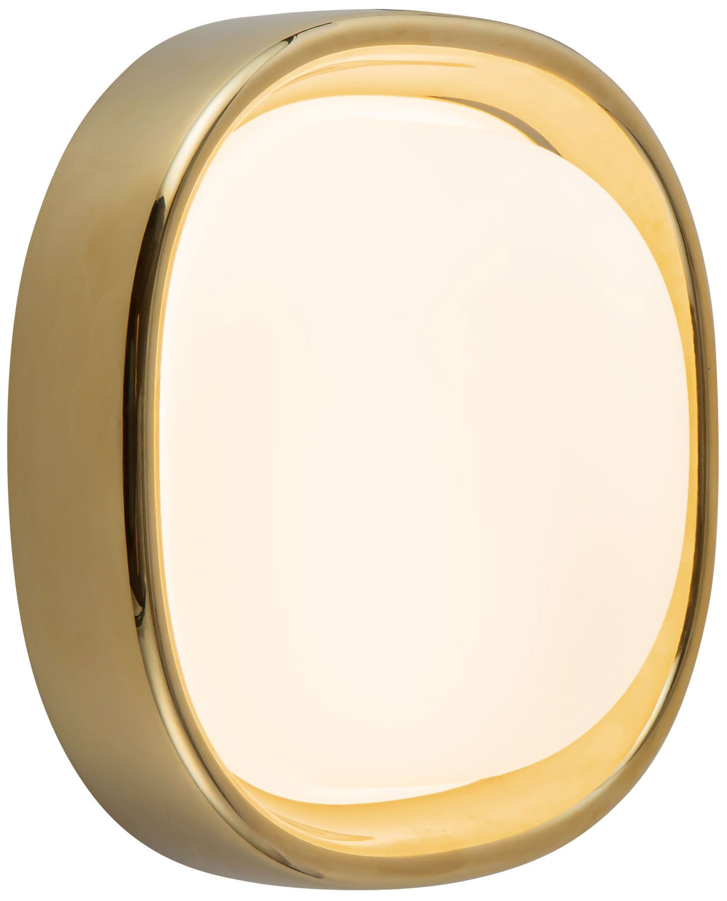 Image 5 Pebble 8-in Metallic Brass dimmable LED Flush Mount more views