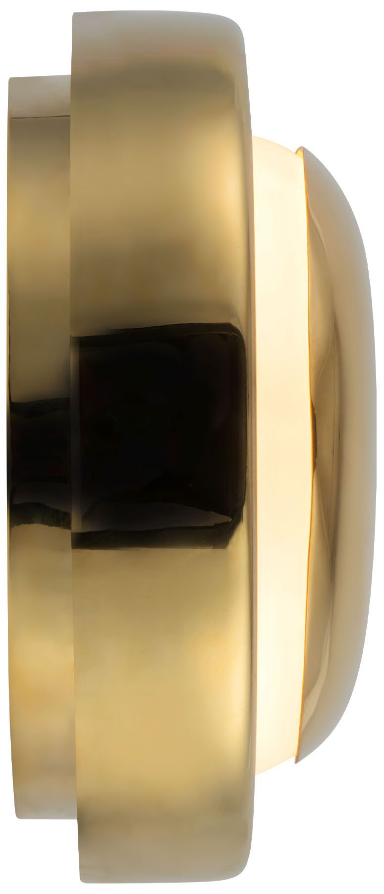 Image 4 Pebble 8-in Metallic Brass dimmable LED Wall Sconce more views