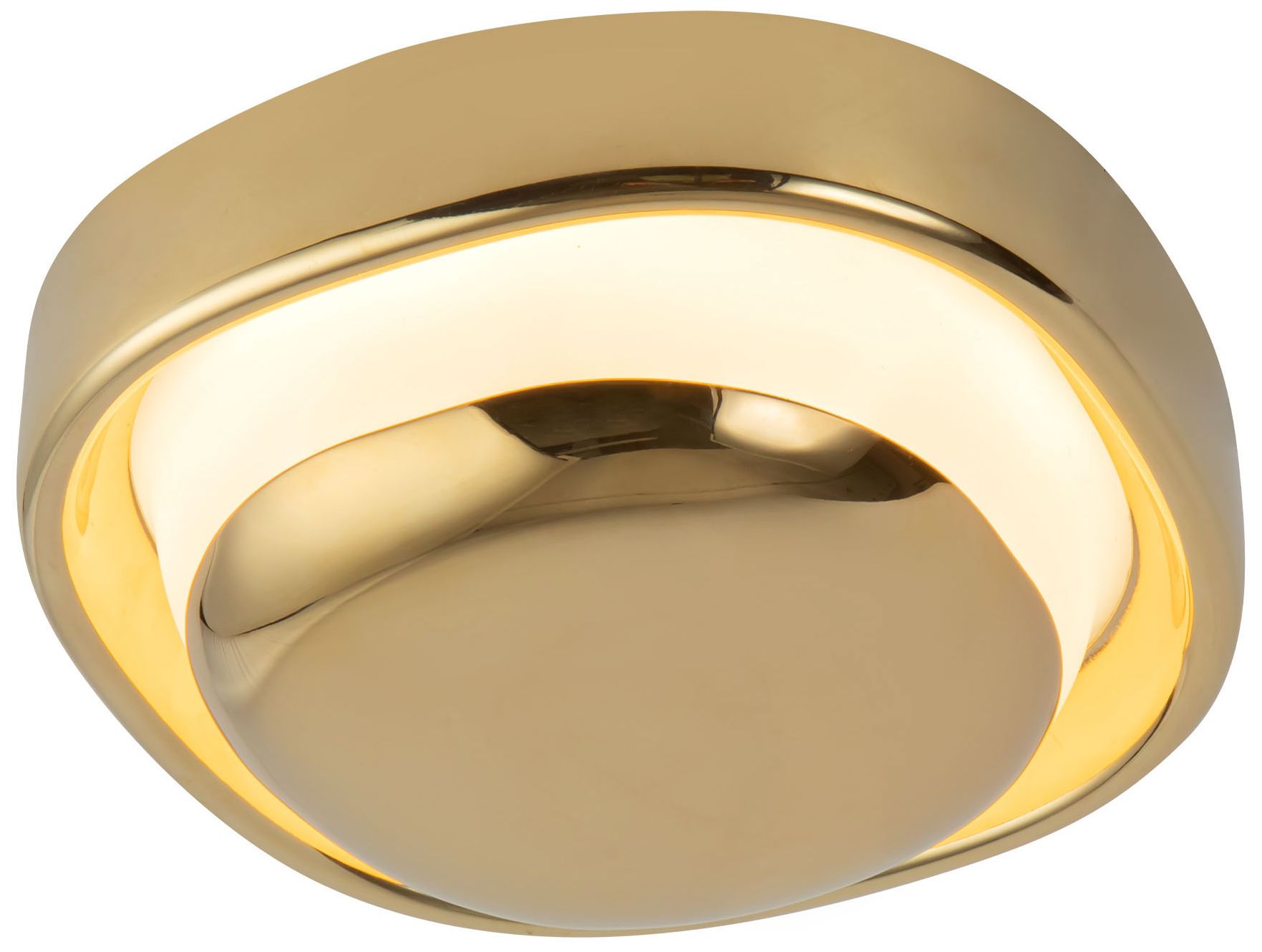 Image 5 Pebble 8-in Metallic Brass dimmable LED Wall Sconce more views