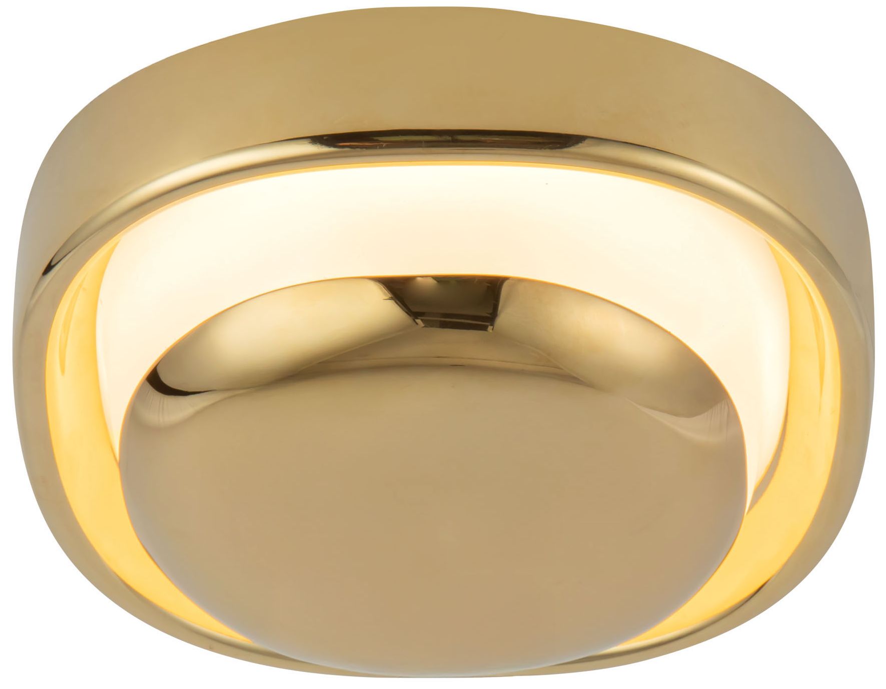 Image 6 Pebble 8-in Metallic Brass dimmable LED Wall Sconce more views