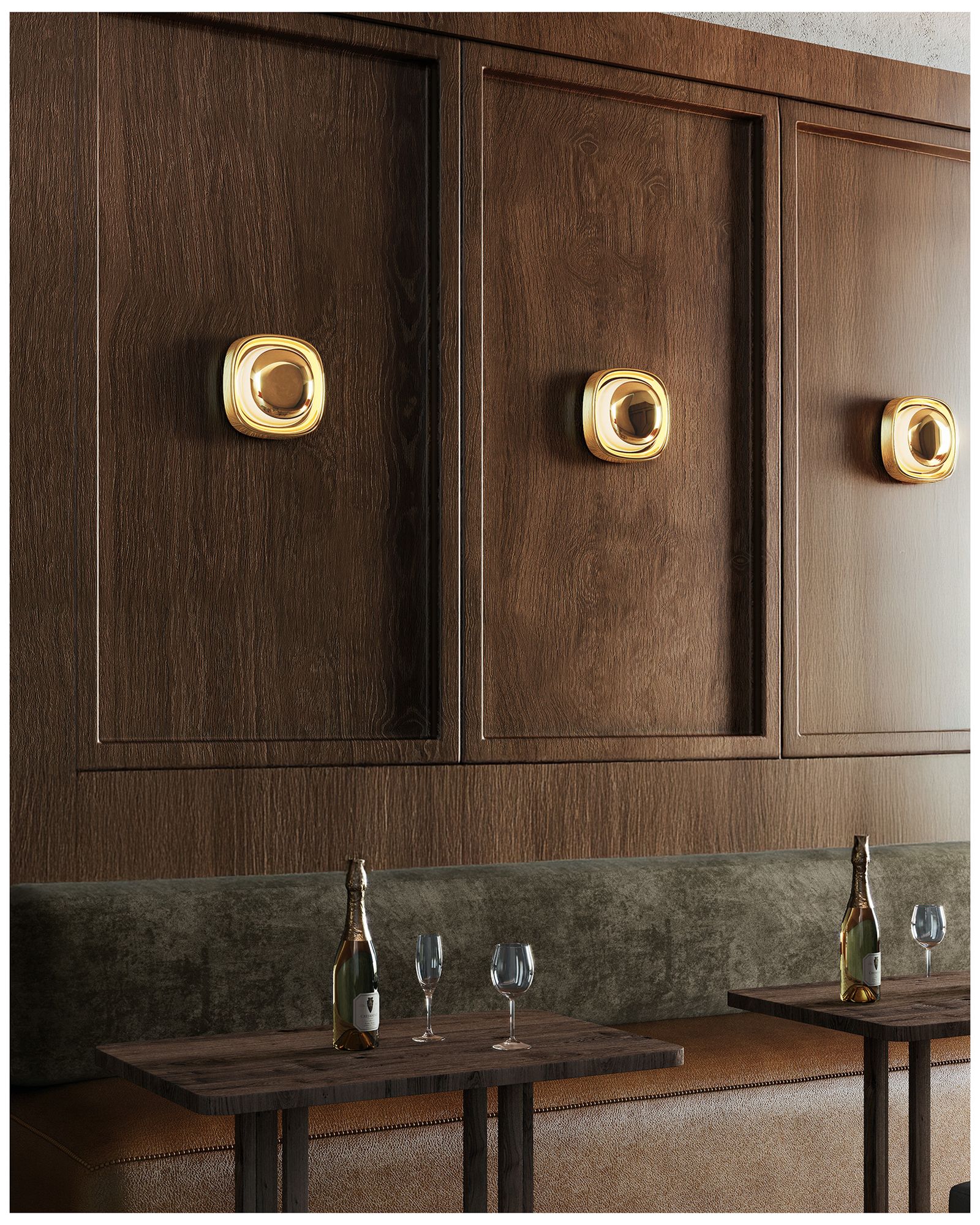 Pebble 8-in Metallic Brass dimmable LED Wall Sconce