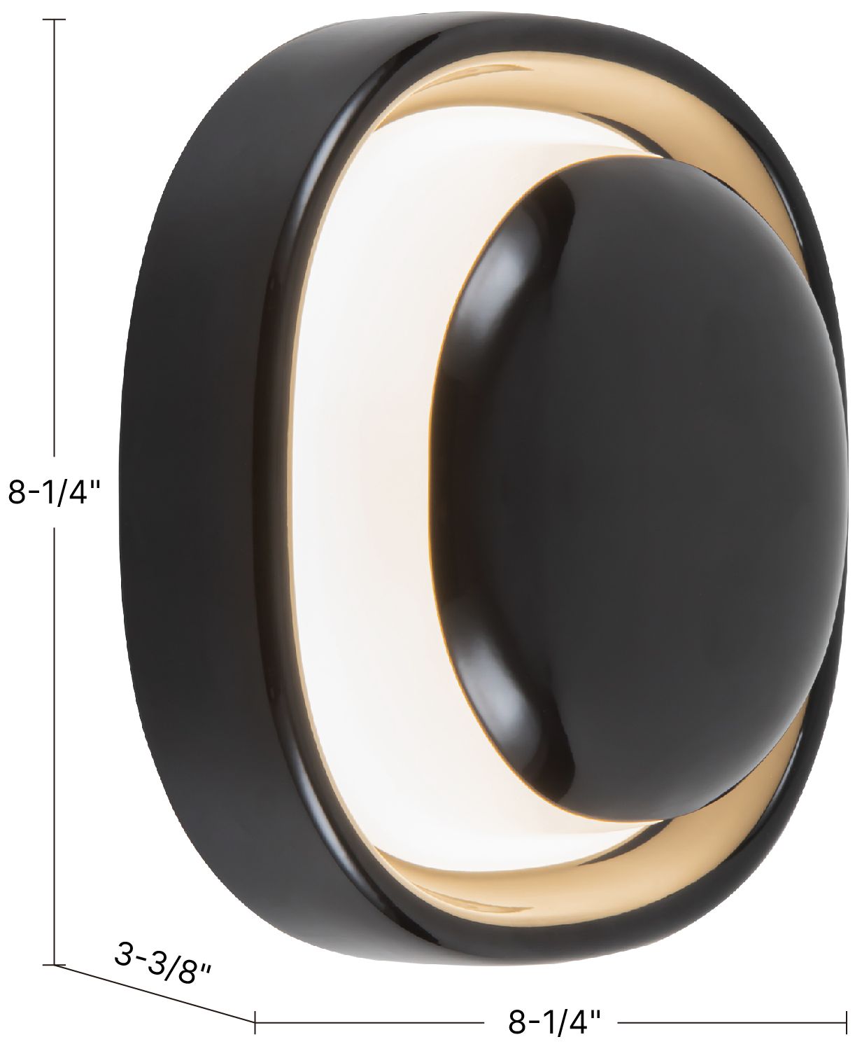 Pebble 8-in Metallic Brass dimmable LED Wall Sconce